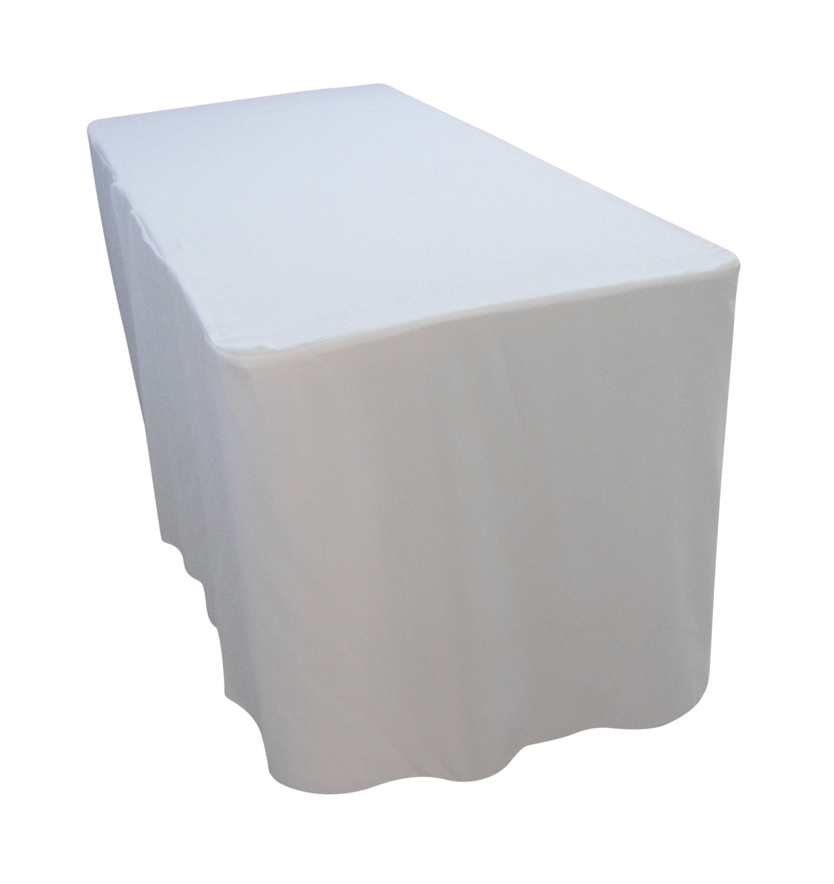 6 Foot White Table Cloth Trestle Cover