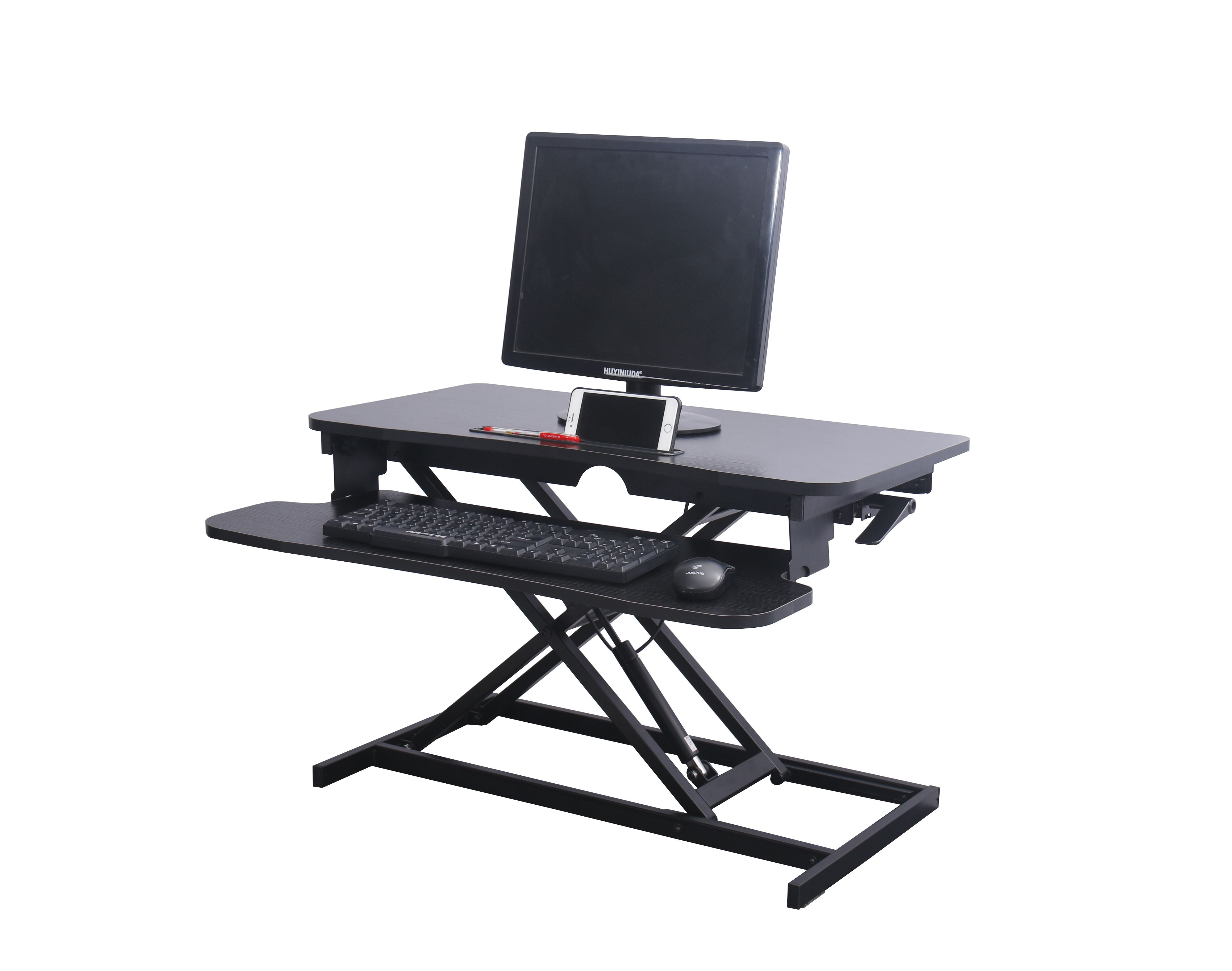 Height Adjustable Standing Desk Riser Sit Stand Desktop Office Computer