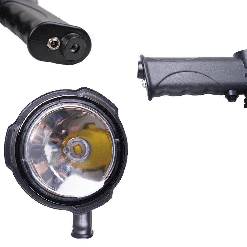 25W CREE LED Handheld Spot Light Rechargeable Spotlight Hunting Shooting 12V