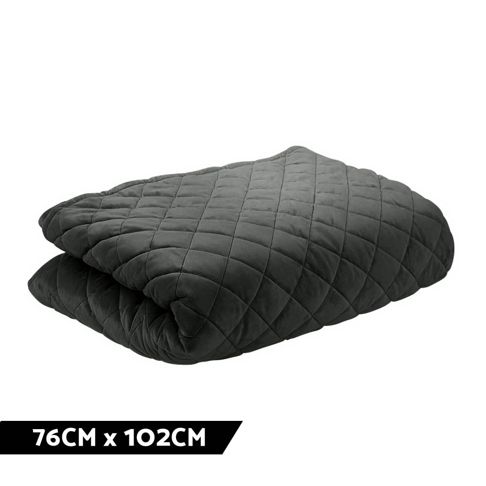 Giselle Bedding Microfibre Weighted Blanket Zipper Duvet Cover Kids 76x102cm Black