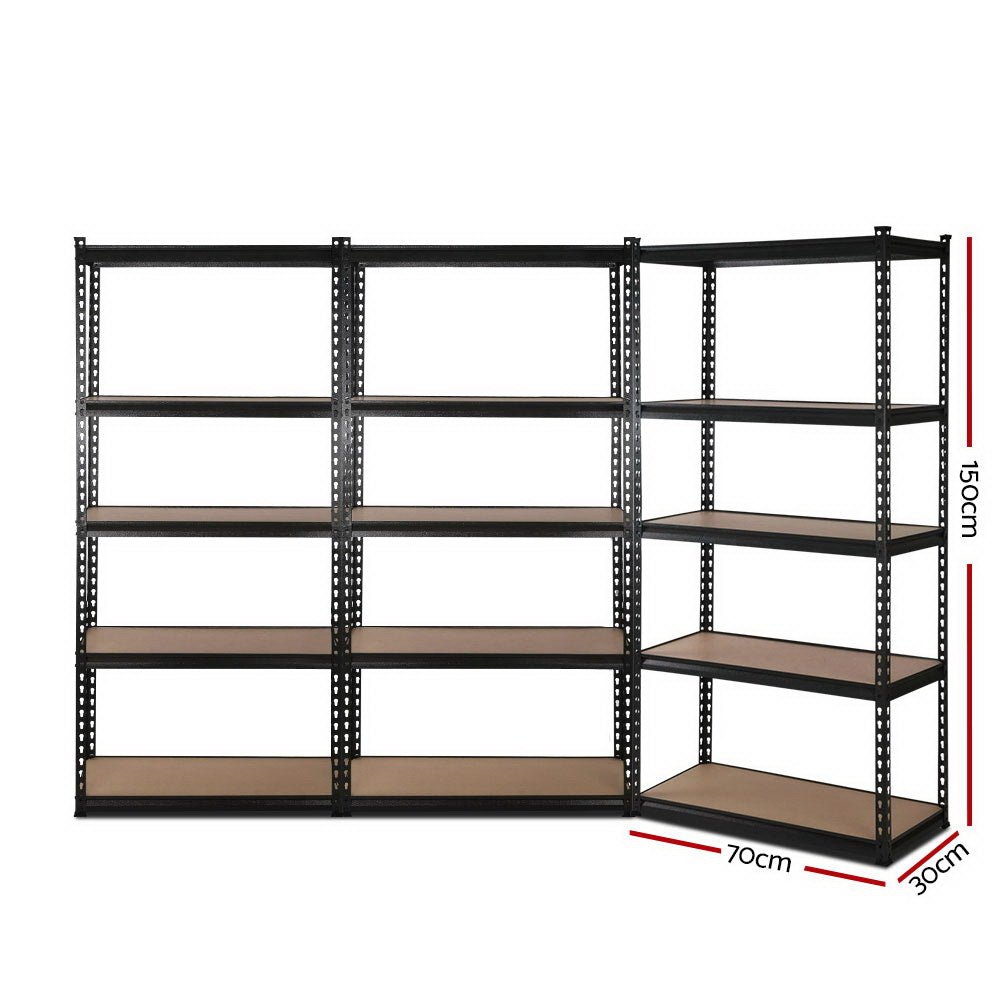 Giantz 3x0.7m Warehouse Rack Racking Steel Metal Garage Storage Shelving