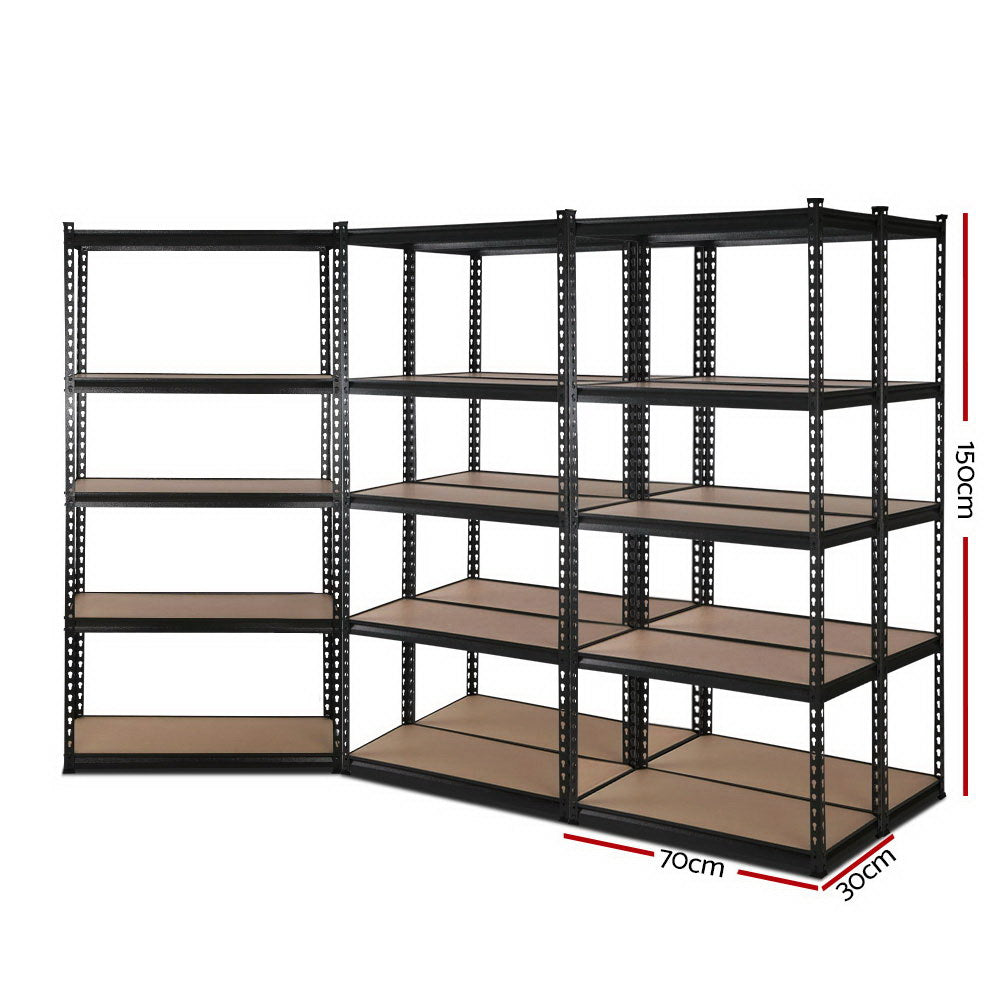 Giantz 5x0.7m Warehouse Rack Racking Steel Metal Garage Storage Shelving