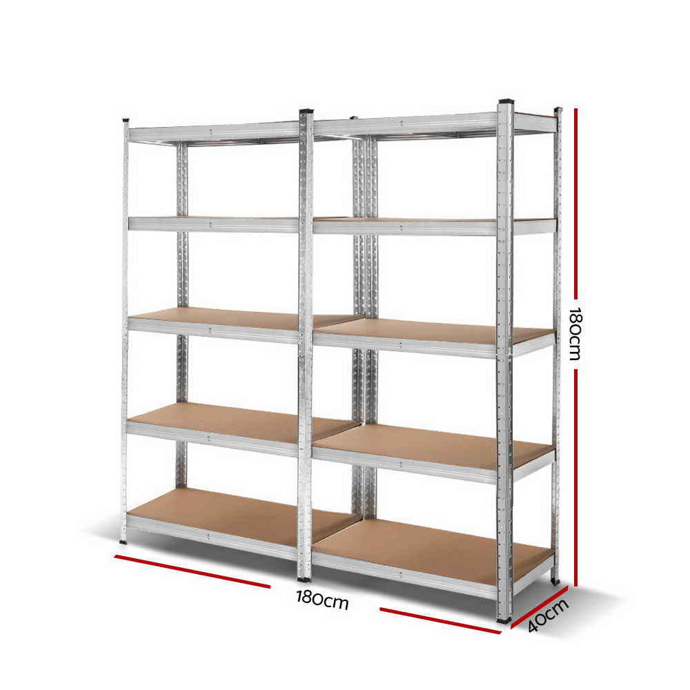 Giantz 2x0.9M Warehouse Shelving Racking Storage Garage Steel Metal Shelves Rack