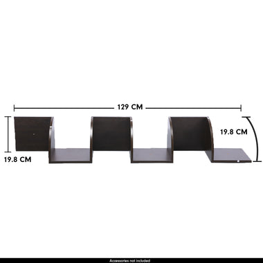 5-Tier Corner Wall Shelf Display Storage Shelves - Dark Brown
