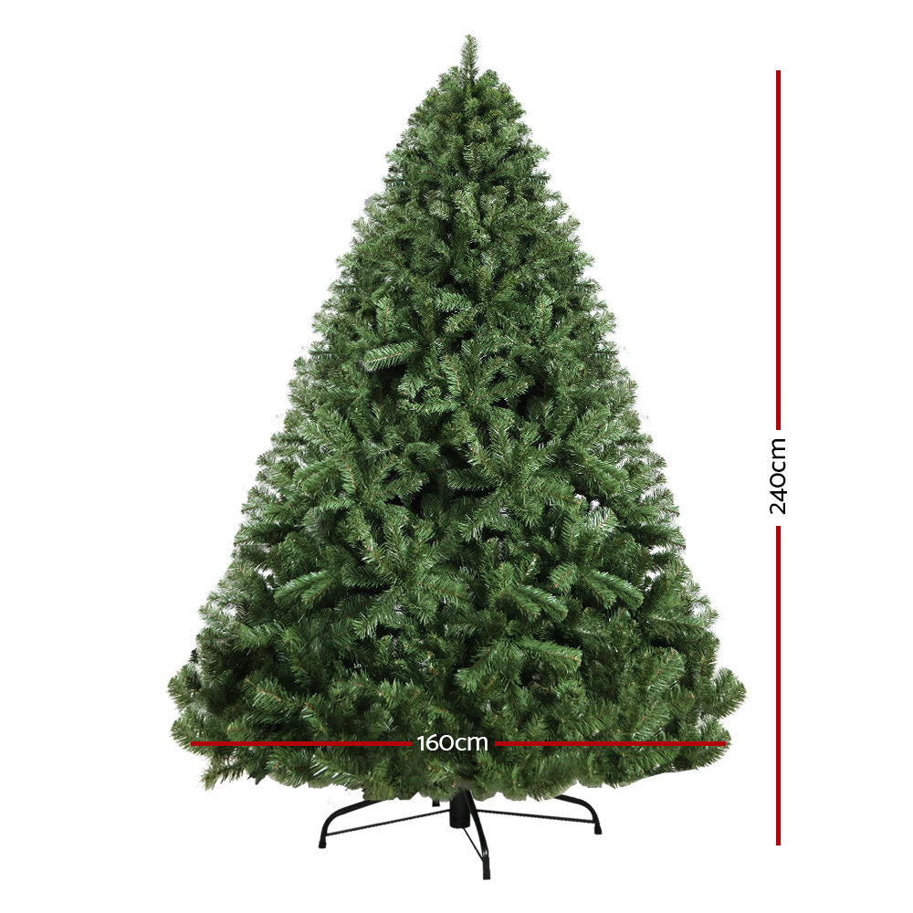 Jingle Jollys 2.4M 8FT Christmas Tree Xmas Decoration Home Decor 1500 Tips Green