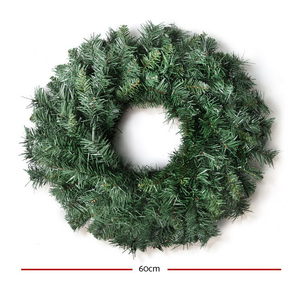 Jingle Jollys 60cm Christmas Wreath - Green