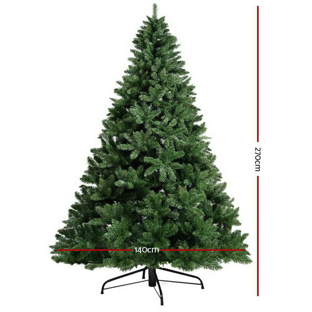 Jingle Jollys 2.7M Christmas Tree Xmas Decorations Green Home Decor 9FT 1600 Tips Bonus Bag