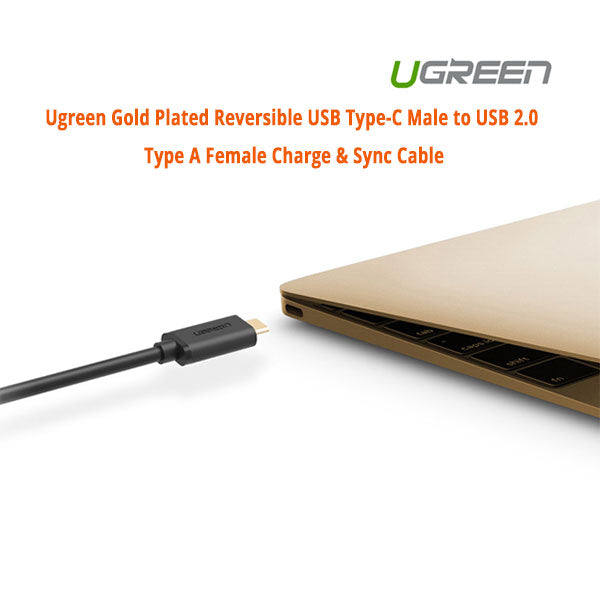 UGREEN USB Type-C Male to USB 2.0 Type A Female Charge & Sync Cable (30175)