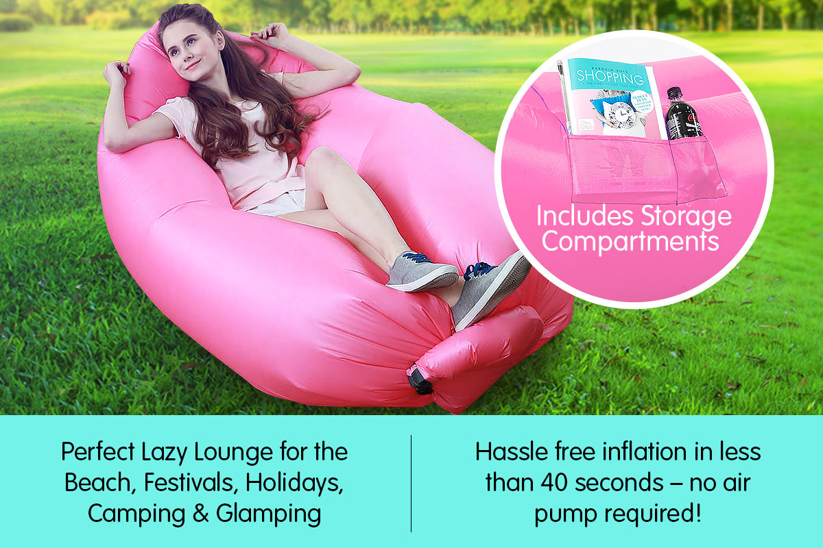Wallaroo Inflatable Air Bed Lounge Sofa - Pink