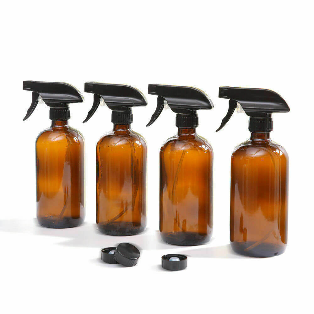 6x 500ml Amber Glass Spray Bottles Trigger Water Sprayer Aromatherapy Dispenser