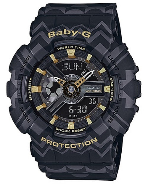 Casio Baby-G Black / Gold Tribal Pattern Limited Edition Watch