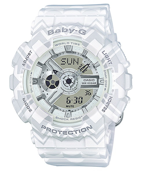 Casio Baby-G White Tribal Pattern Limited Edition Watch BA110TP-7A