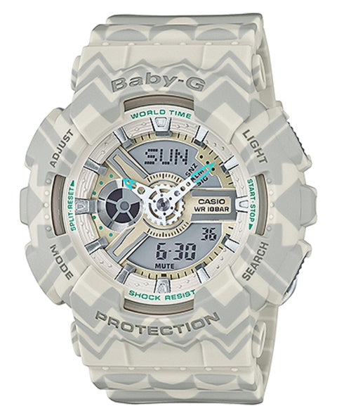 Casio Baby-G Cream Tribal Pattern Limited Edition Watch BA110TP-8A