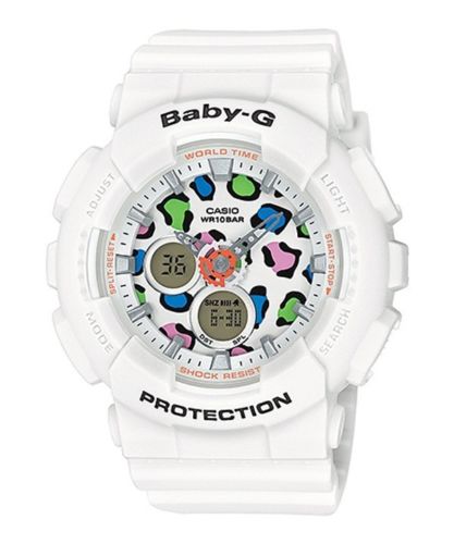 Casio Baby-G Leopard Series Analogue/Digital White Female Watch