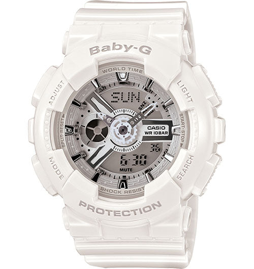 Casio Baby-G Analogue/Digital Female White Watch BA-110-7A3