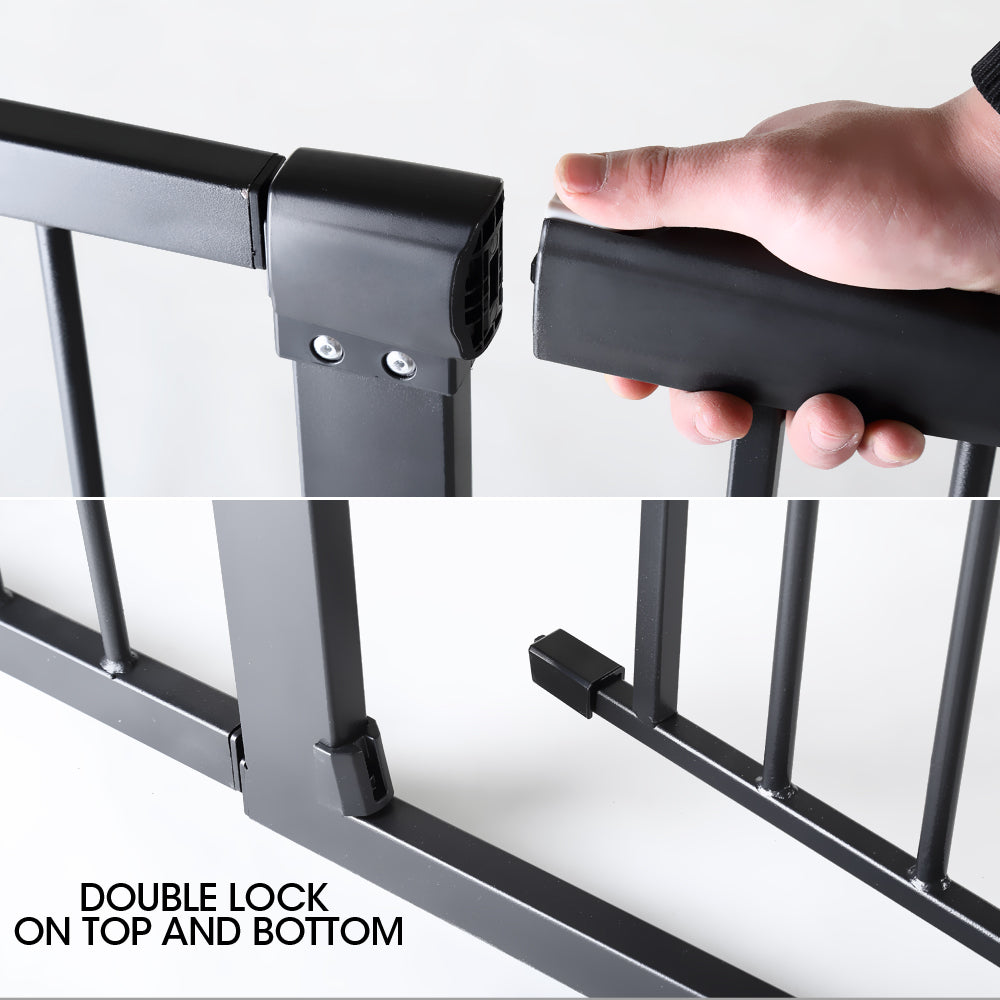 70-187cm Adjustable Wide Baby Kids Pet Safety Security Gate Stair Barrier Doors