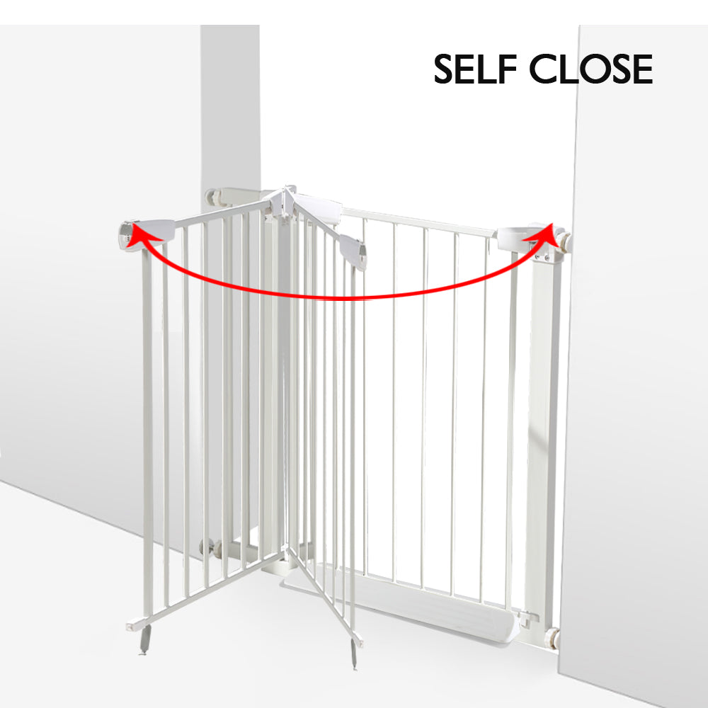 70-187cm Baby Kids Pet Safety Security Gate Wide Adjustable Stair Barrier Door