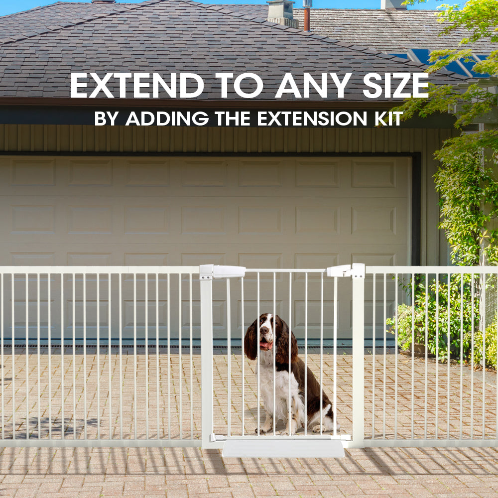 70-142cm Adjustable Wide Baby Kids Pet Safety Security Gate Stair Barrier Doors