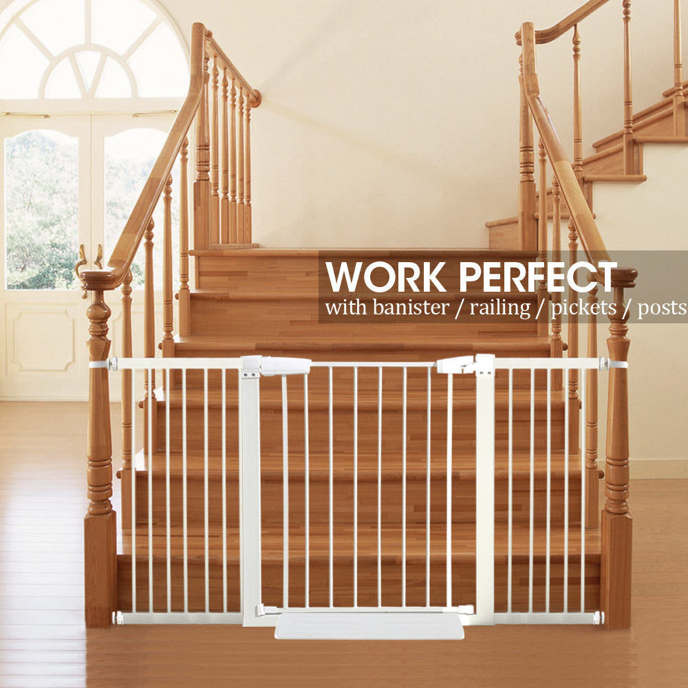 70-187cm Baby Kids Pet Safety Security Gate Wide Adjustable Stair Barrier Door
