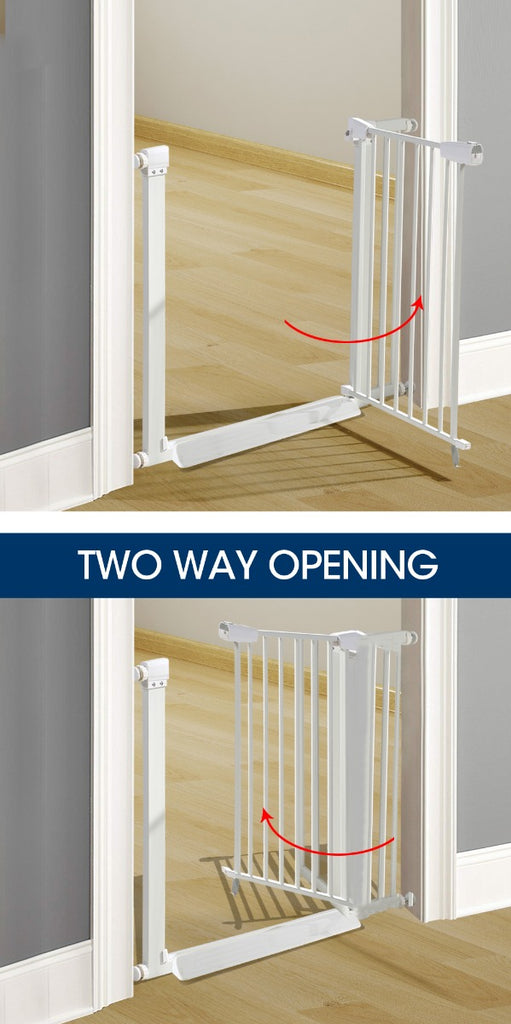 70-142cm Adjustable Wide Baby Kids Pet Safety Security Gate Stair Barrier Doors
