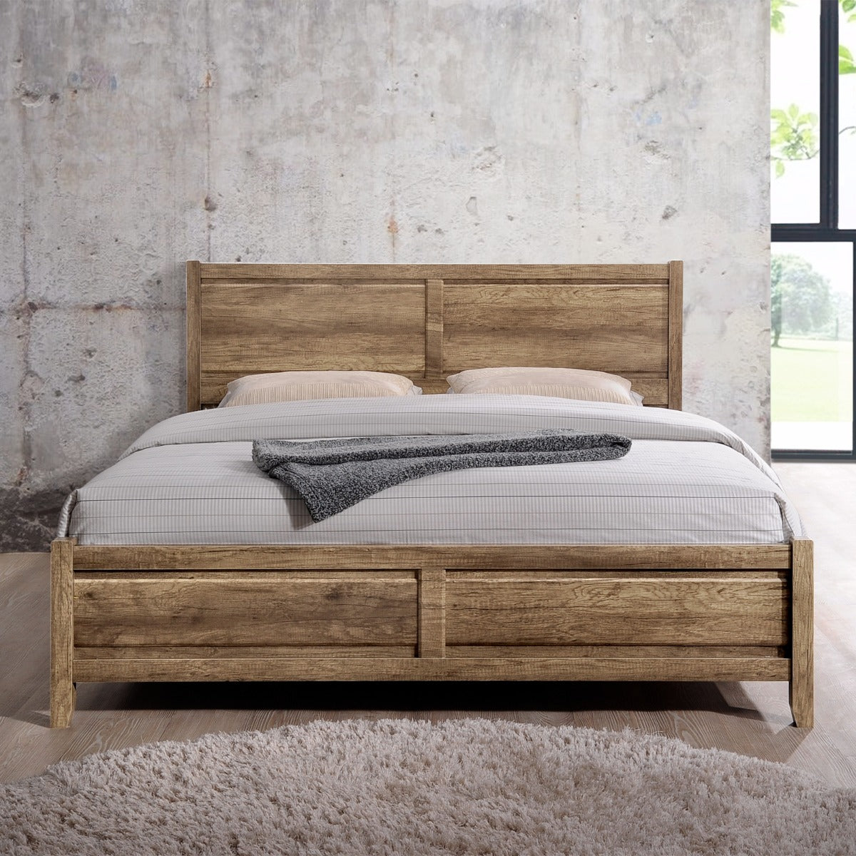 Alice Bed Double Oak Colour