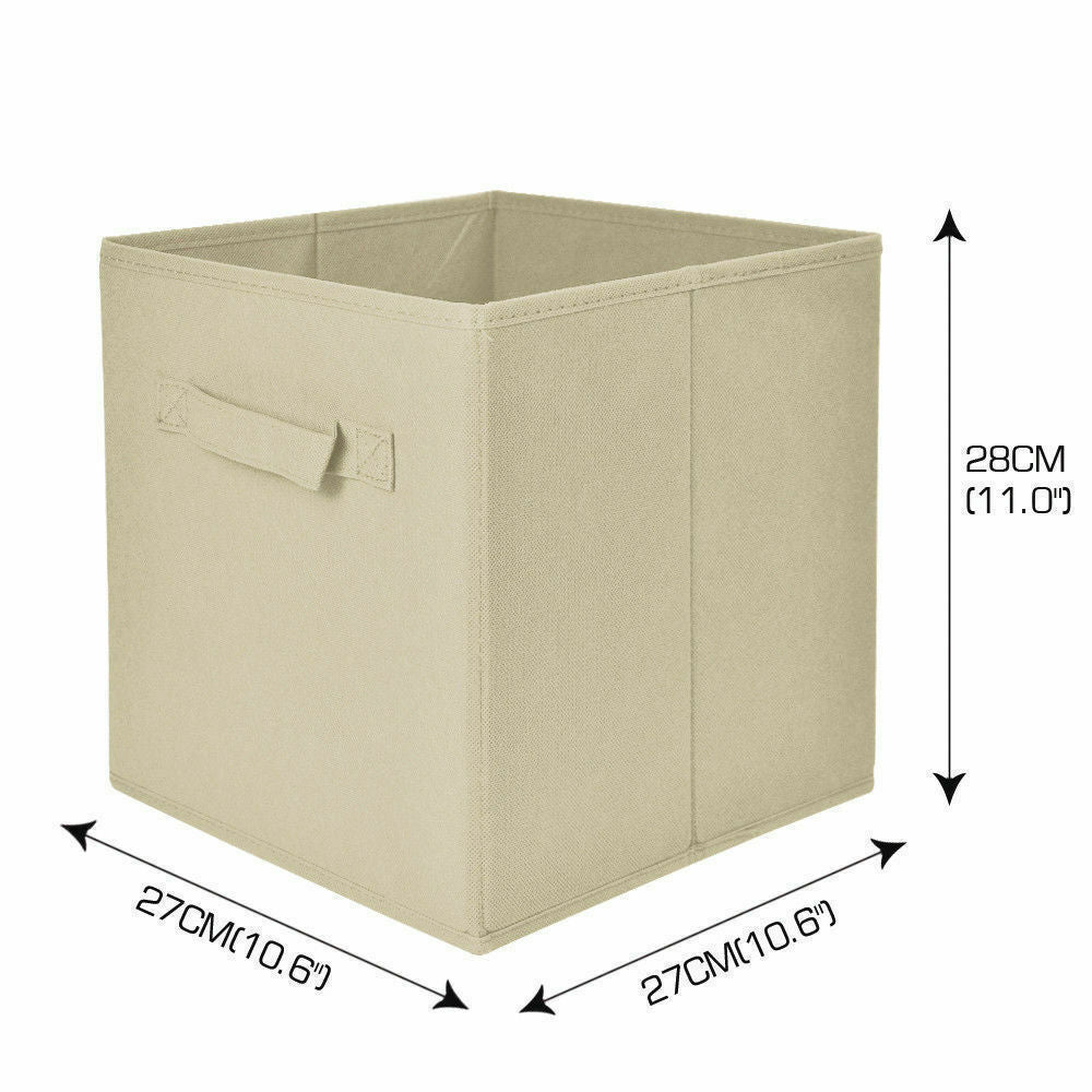 9 Pcs Foldable Storage Box Cube Bin Shelving Unit Fabric Cube Kids Toy Organiser