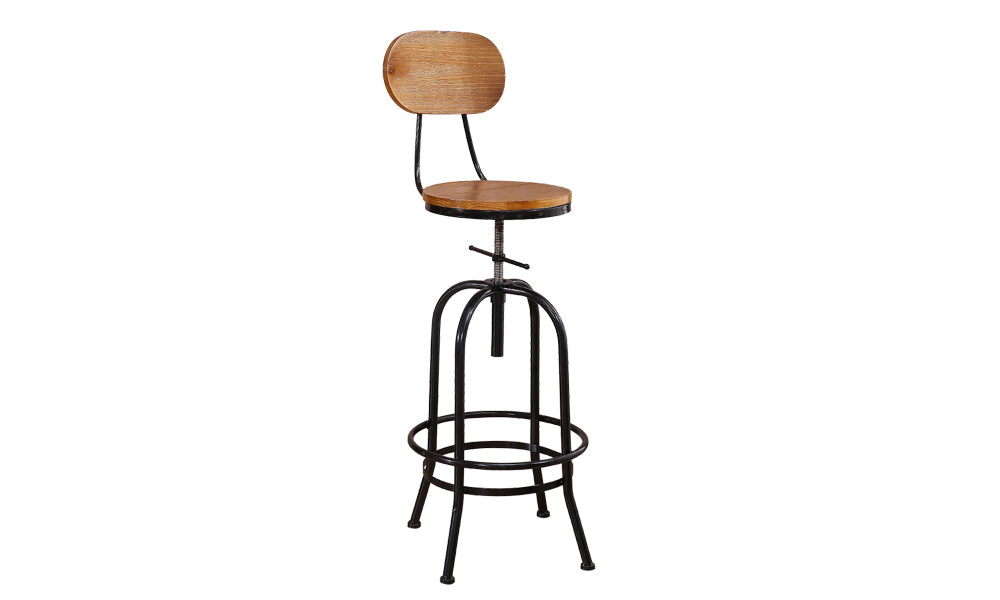 Levede Industrial Bar Stools Kitchen Stool Wooden Barstools Swivel Vintage Chair