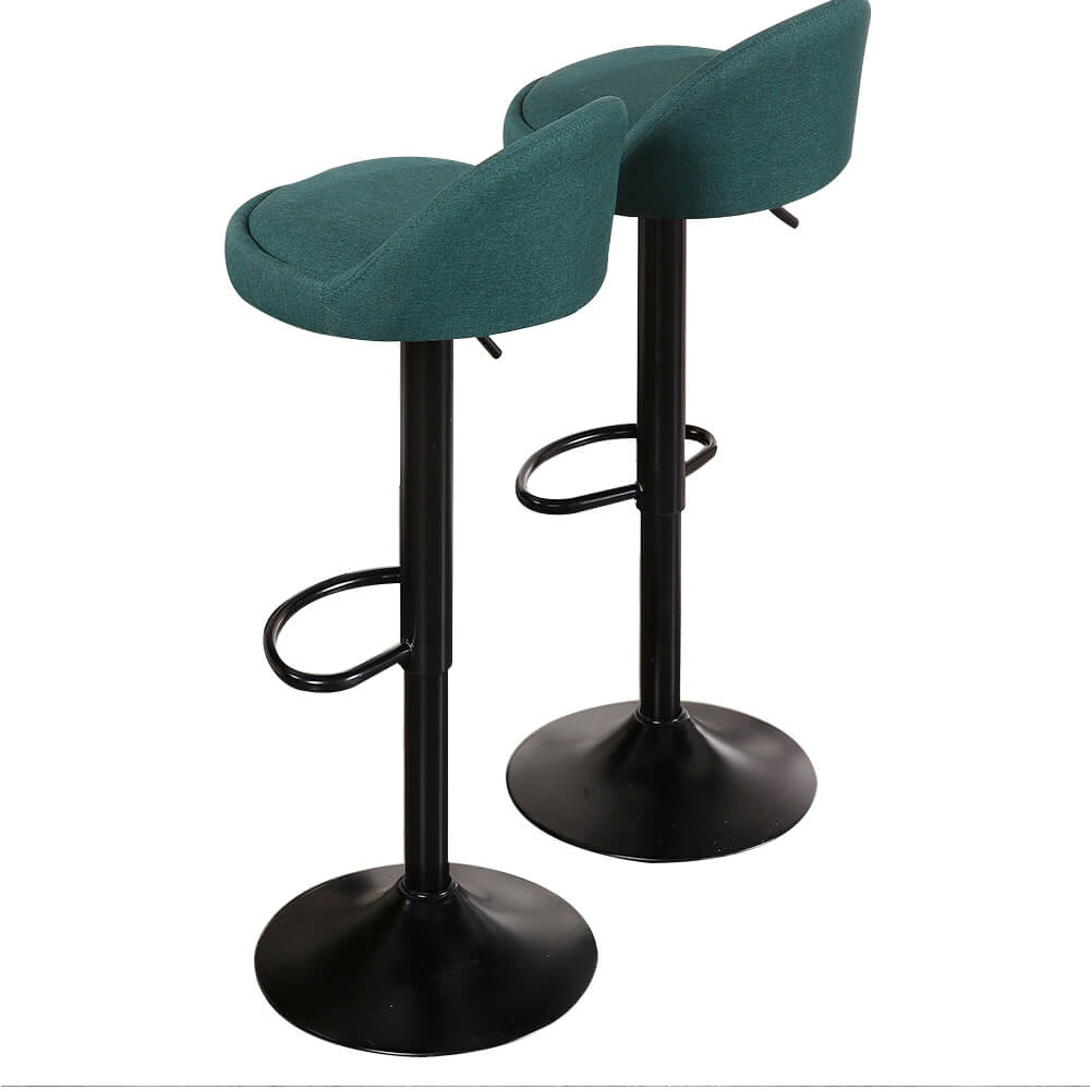 2x Levede Leather Swivel Bar Stools Barstool Kitchen Stool Gas Lift Dining Chair