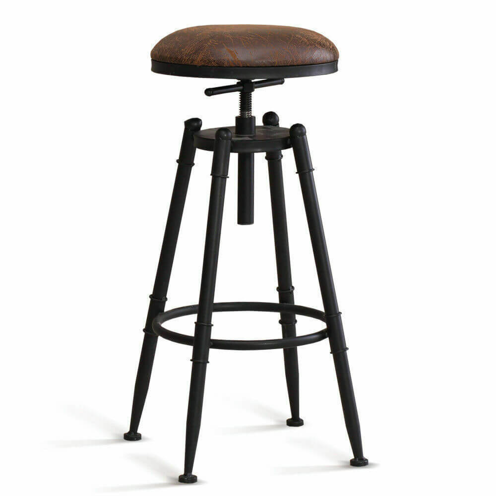 4x Levede Rustic Industrial Bar Stool Kitchen Stool Barstool Swivel Dining Chair