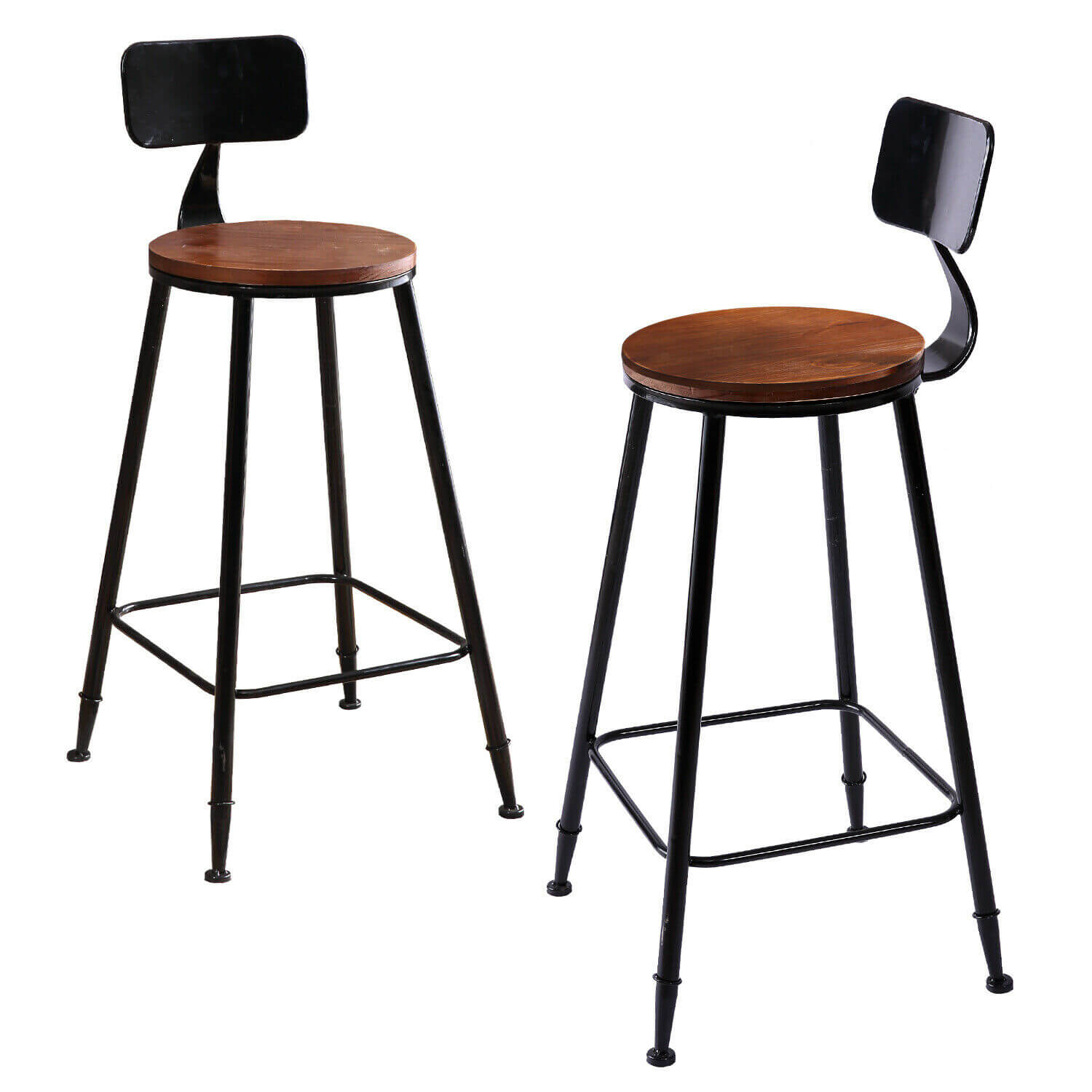 2x Levede Industrial Bar Stool Kitchen Stool Barstools Dining Chair High Back