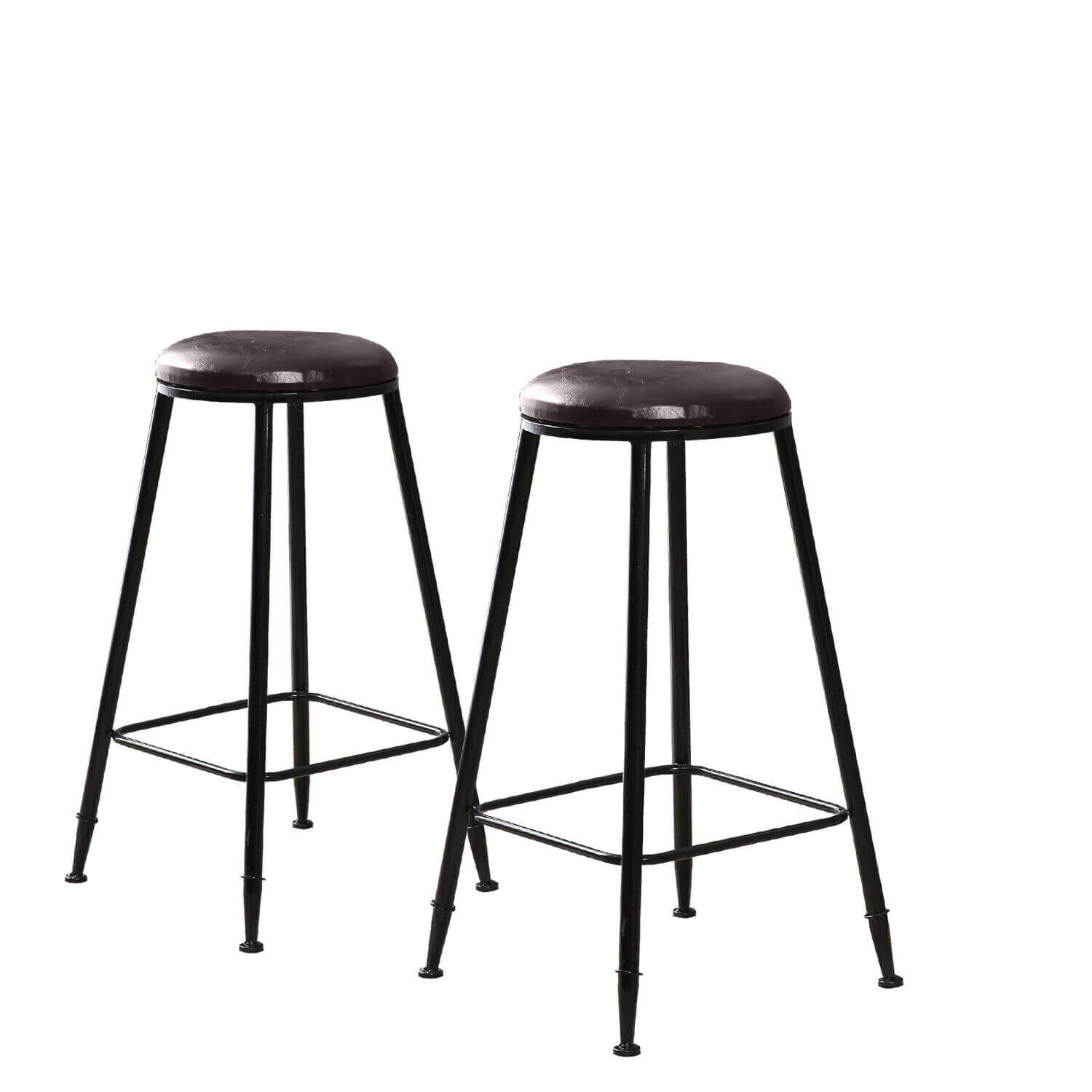 2x Levede Industrial Bar Stool Kitchen Stool Barstools Dining Chair Leather Seat