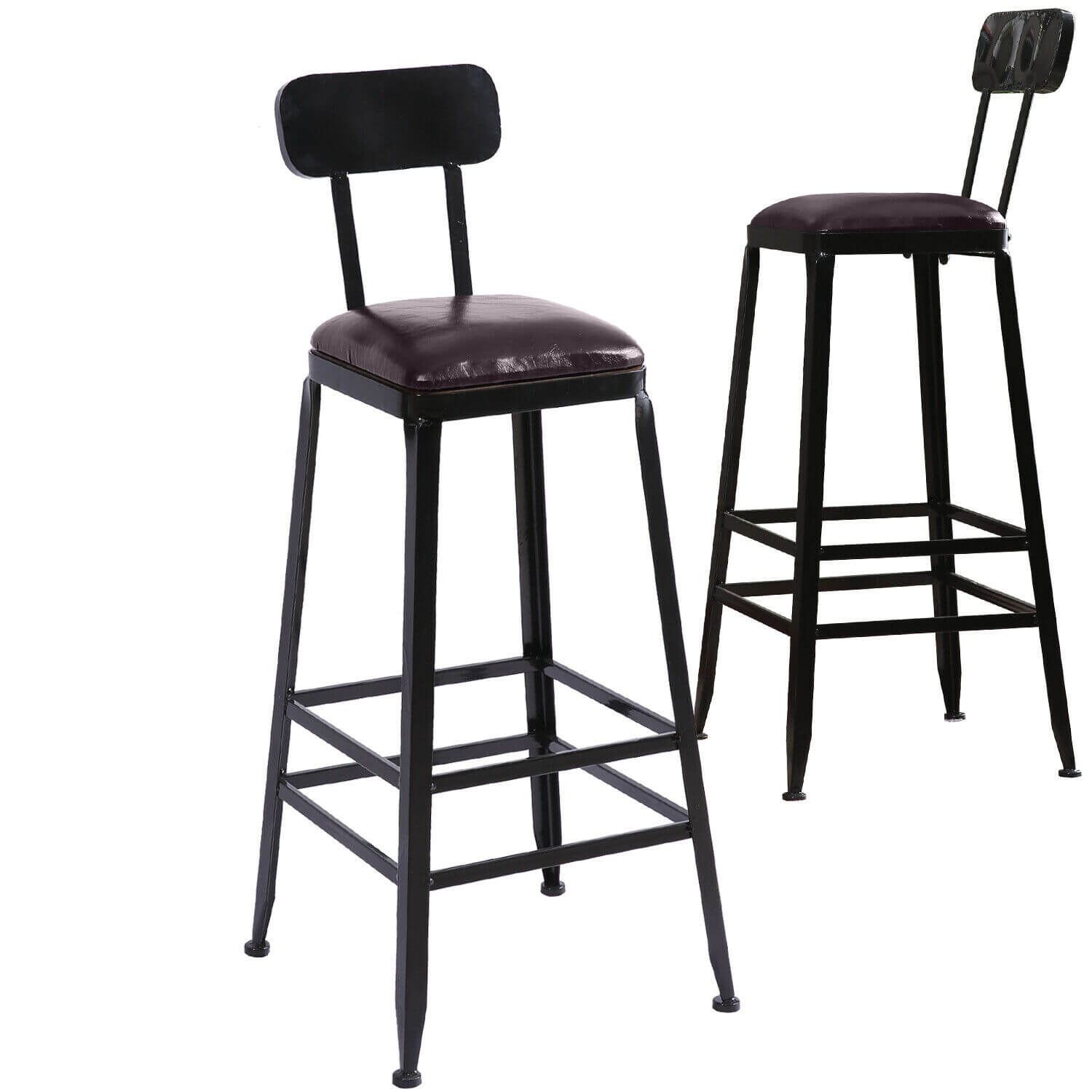 2x Levede Industrial Bar Stool Kitchen Stool Barstools Dining Chair High Back