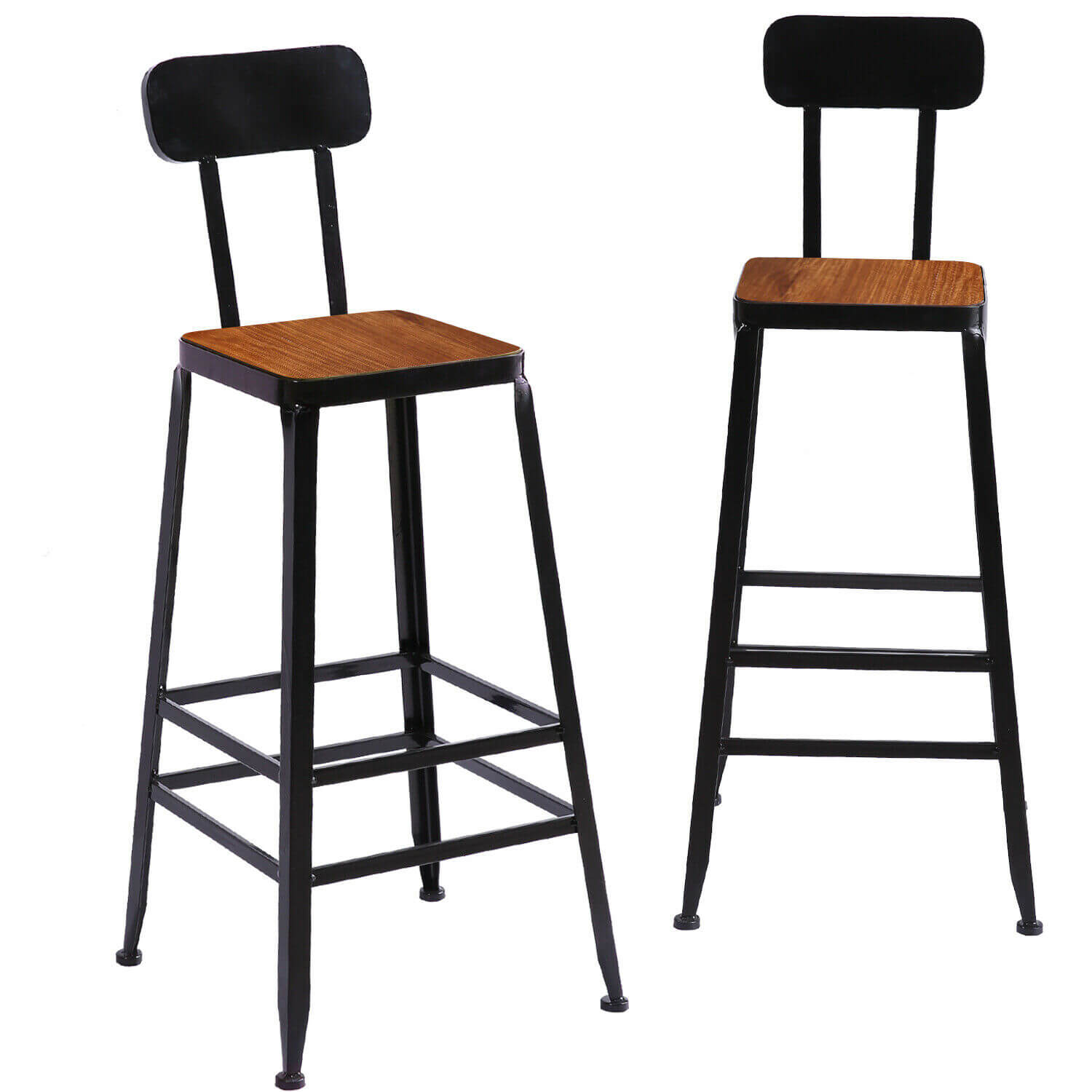 2x Levede Industrial Bar Stool Kitchen Stool Barstools Dining Chair High Back