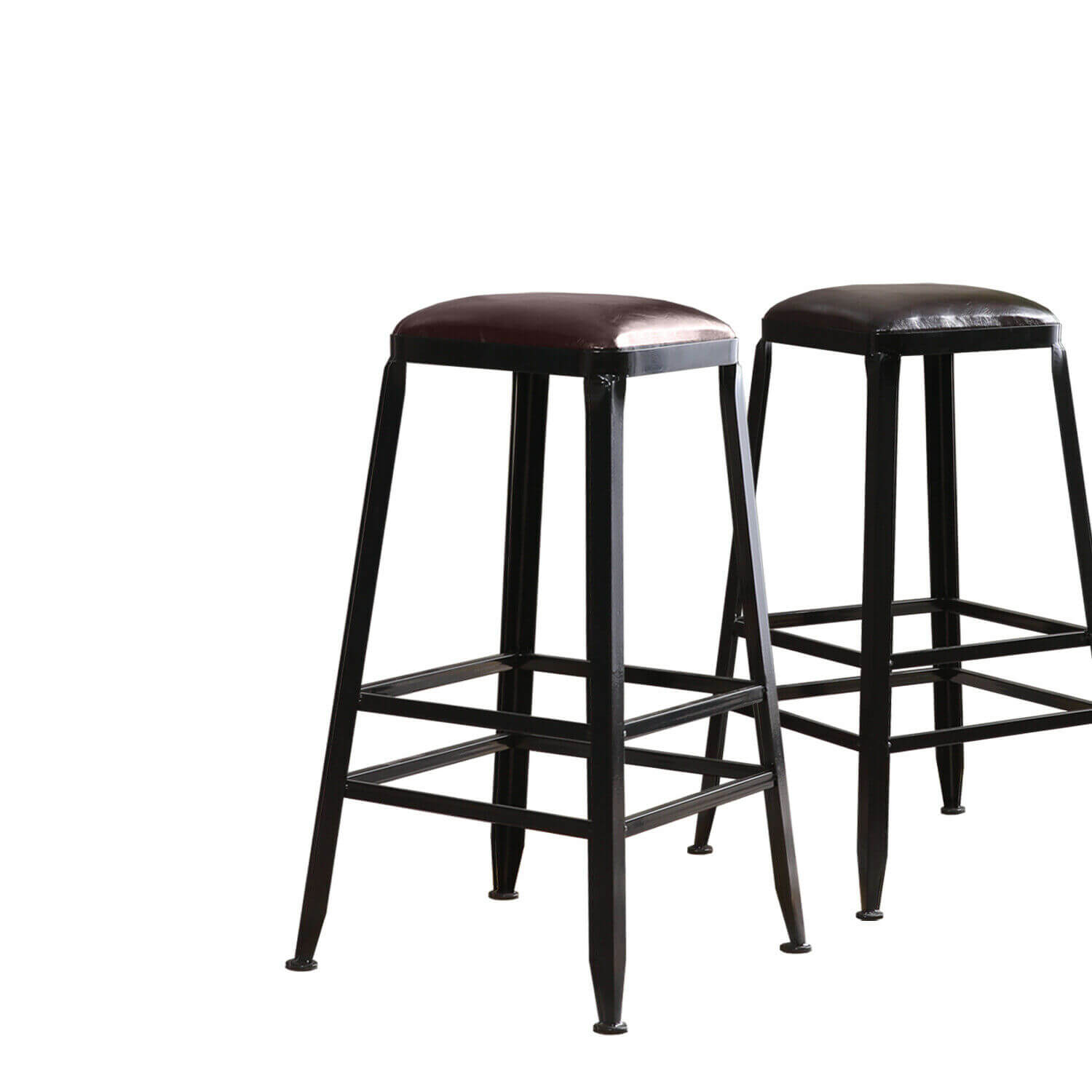 2x Levede Industrial Bar Stool Kitchen Stool Barstools Dining Chair Leather Seat