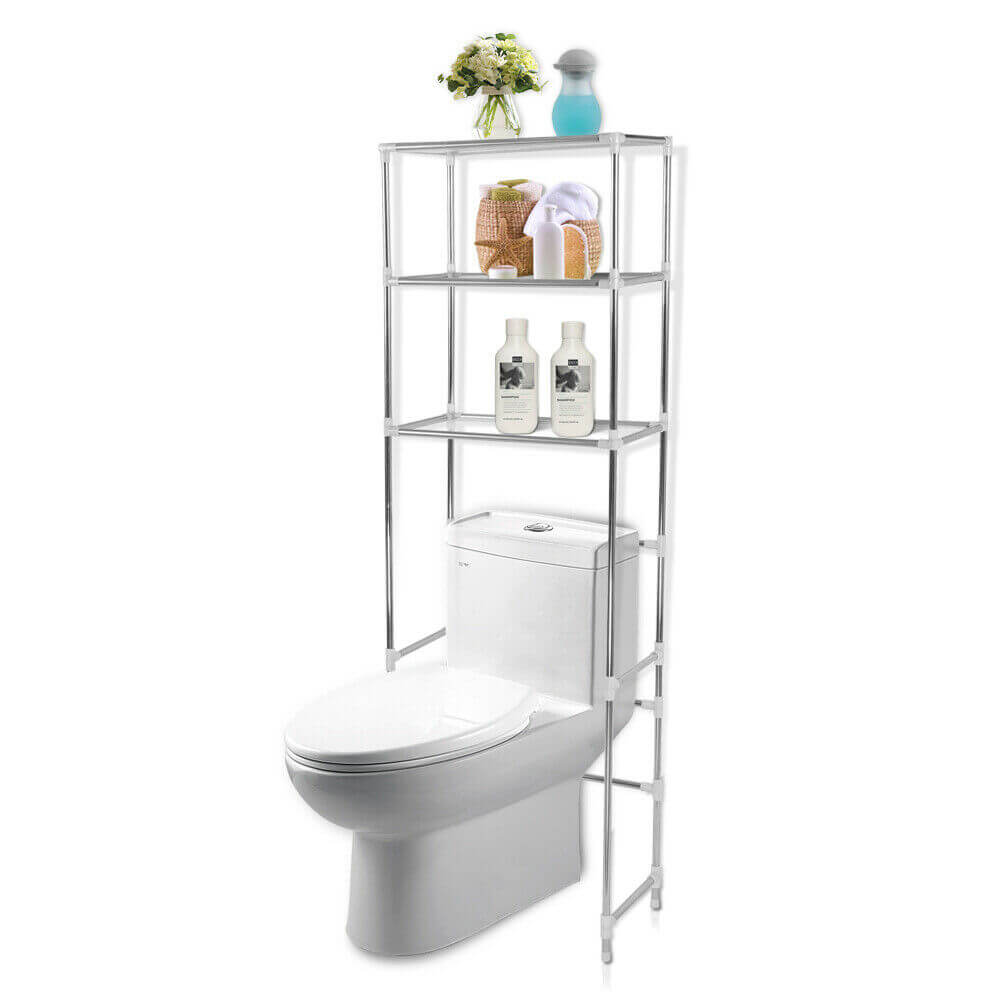 3 Tier Toilet Bathroom Laundry Washing Machine Storage Rack Shelf Unit Organizer