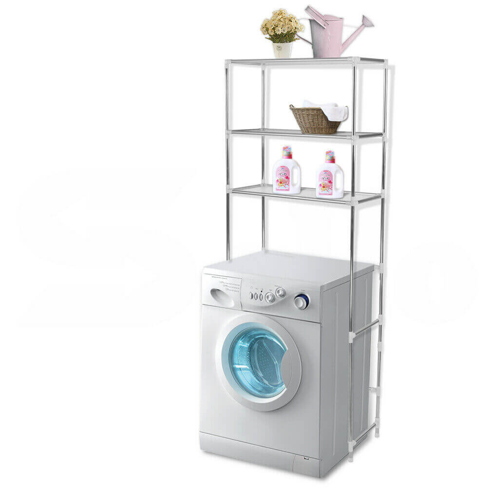 3 Tier Toilet Bathroom Laundry Washing Machine Storage Rack Shelf Unit Organizer