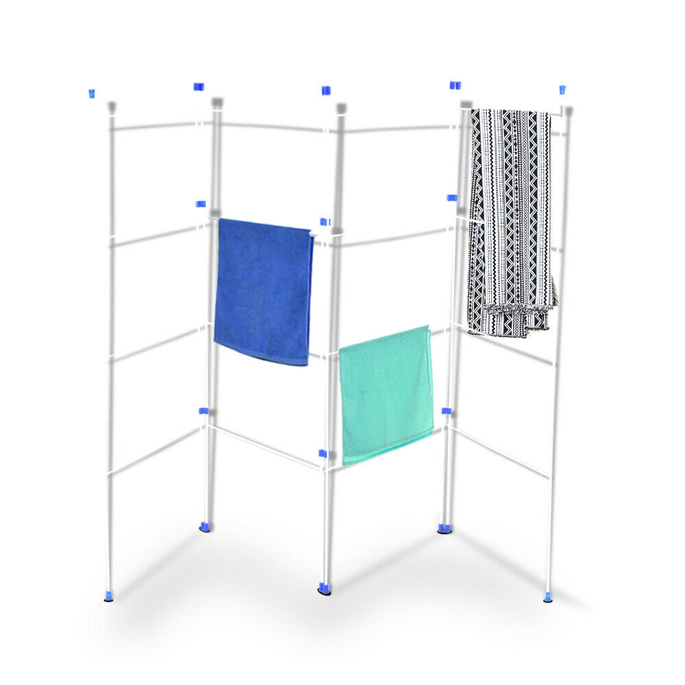 4 Fold Airer Clothes Drying Rack Folding Laundry Horse New Home Necessity