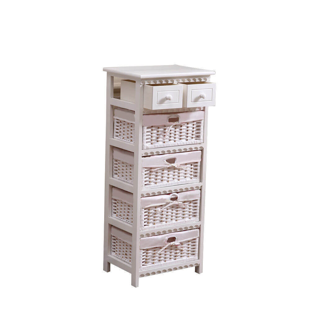 Levede Chest of Drawers Dresser Bedroom Storage Cabinet Baskets Hallway Tables