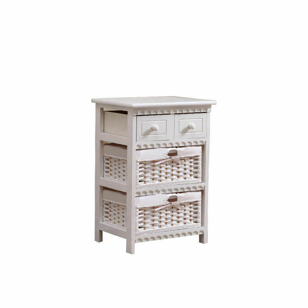 Levede Chest of Drawers Dresser Bedroom Storage Cabinet Baskets Hallway Tables