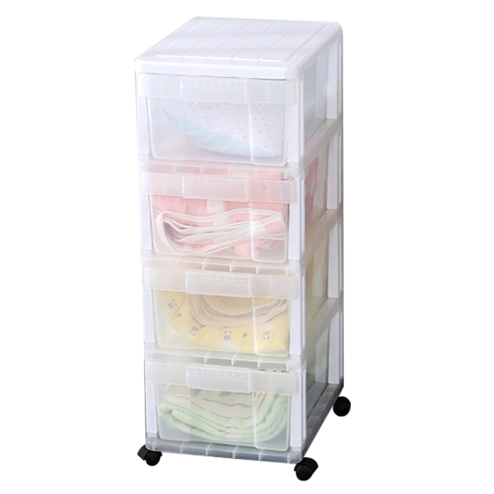 4 Drawer Rolling Storage Cart Scrapbook Paper Office School Kitchen Organiser