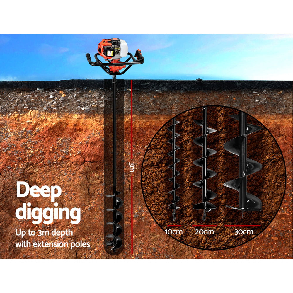 88CC Petrol Post Hole Digger Borer