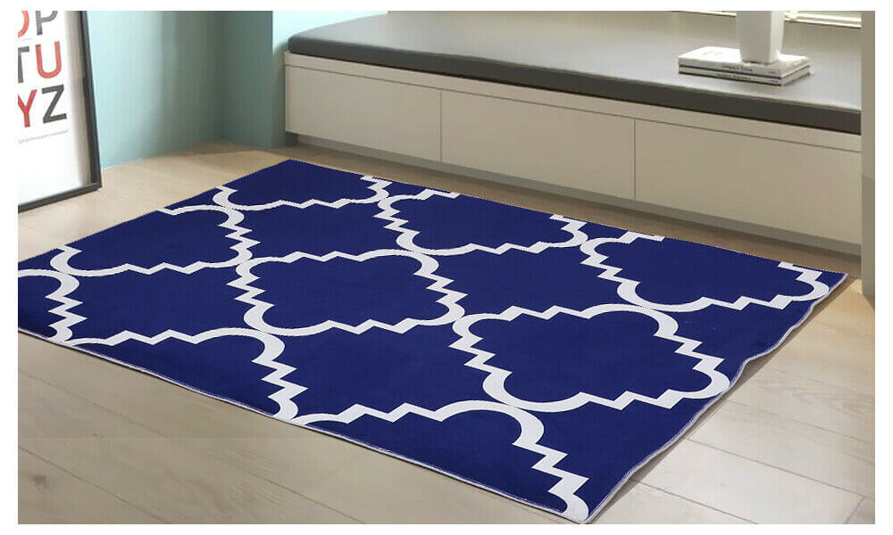 Modern Style Trellis Theme Non Slip Floor Area Rug Carpet 230x160cm