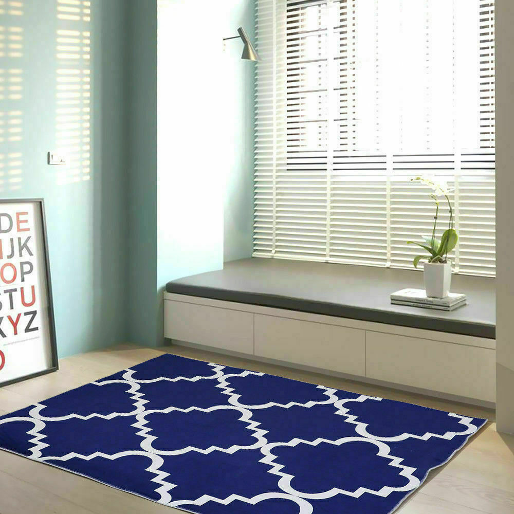 Modern Style Trellis Theme Non Slip Floor Area Rug Carpet 230x160cm