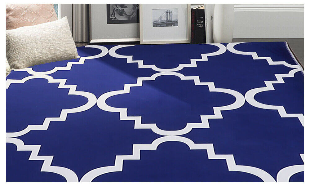 Modern Style Trellis Theme Non Slip Floor Area Rug Carpet 150x80cm