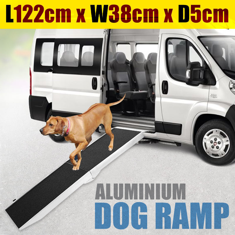 Foldable Aluminium Dog Ramp - 122 x 38 cm