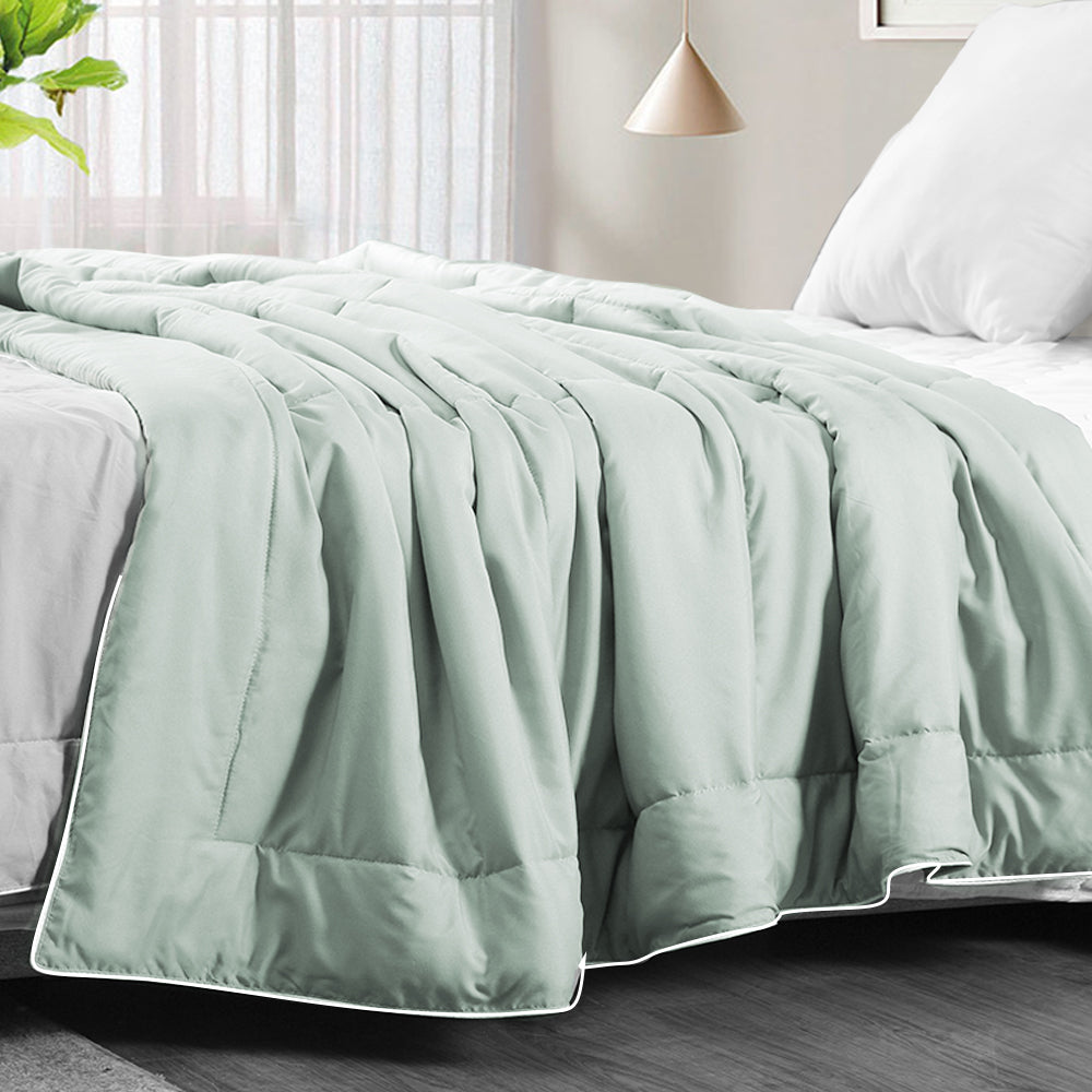 DreamZ Lightweight Quilt Duvet Covers Blanket Adults Kids King Size Green