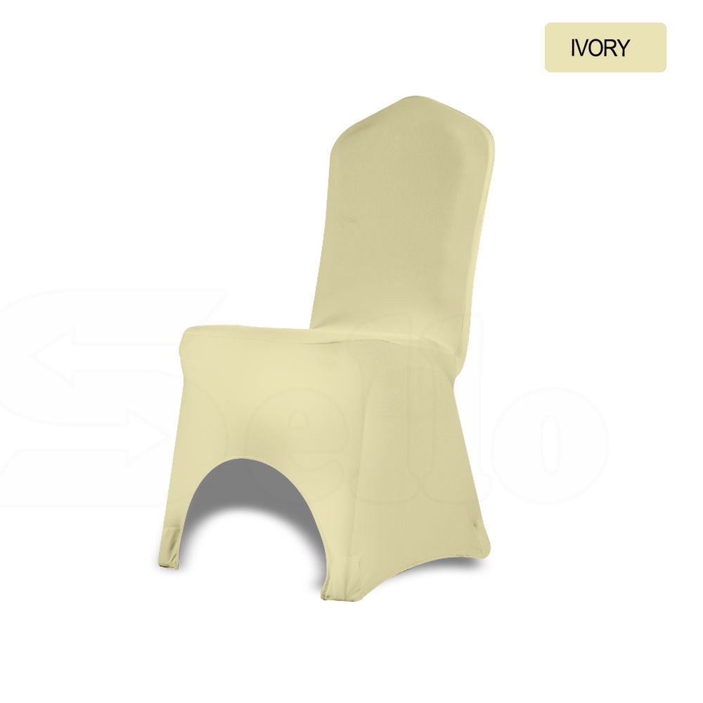 10x Chair Cover Spandex Lycra Stretch Banquet Wedding Party Ivory Colour