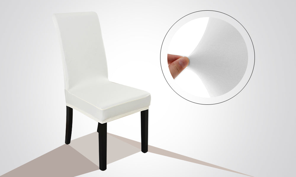 4pcs Stretch Elastic Dining Room Washable Chair Cover Champagne