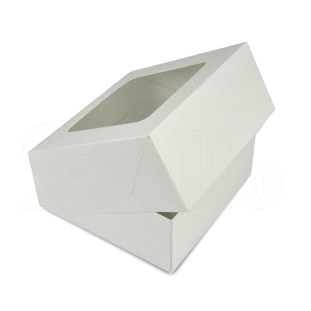 5 Pcs 2 Holes Cupcake Boxes Cupe Cake Box Window Face Cover and Inserts