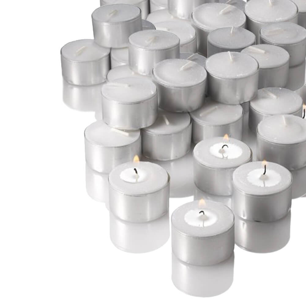 200x Tea Light Candles 9 Hour Bulk Tealights Unscented Candle Lights Wedding